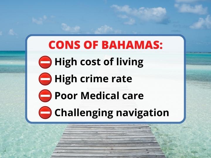 Cons of Bahamas