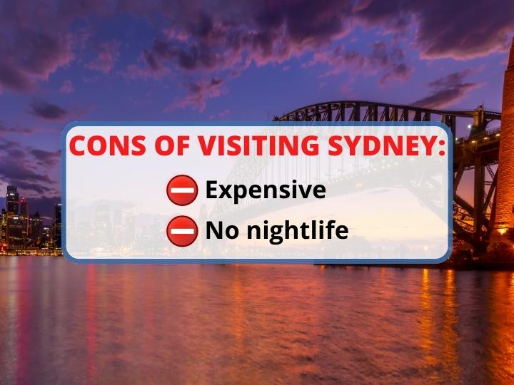 Drawbacks of Visiting Sydney