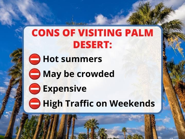 Drawbacks of Visiting Palm Desert