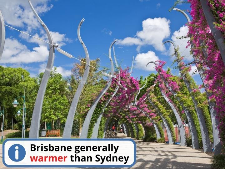 Weather in Sydney vs Brisbane