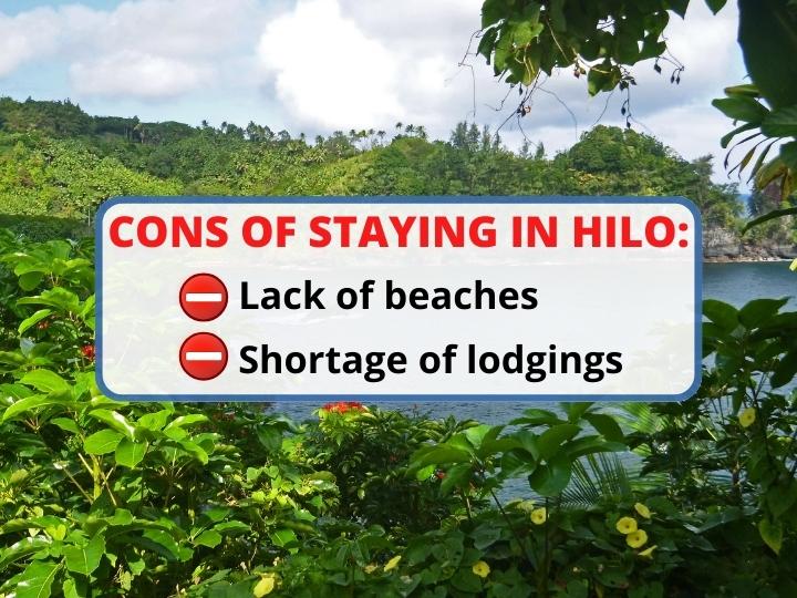 cons of staying in Hilo