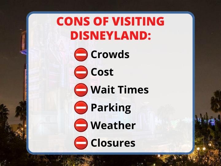 Drawbacks of visiting Disneyland