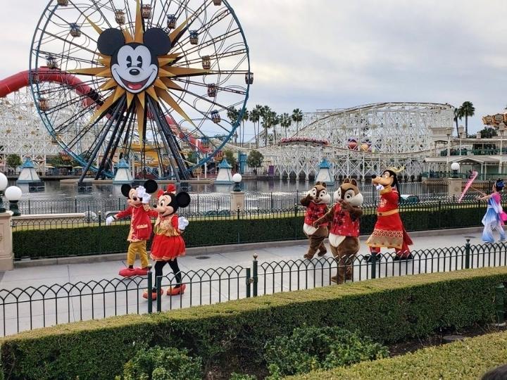 Mickey, Minnie and Goofy