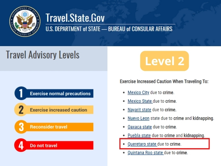 Mexico Travel Advisory from The U.S. government