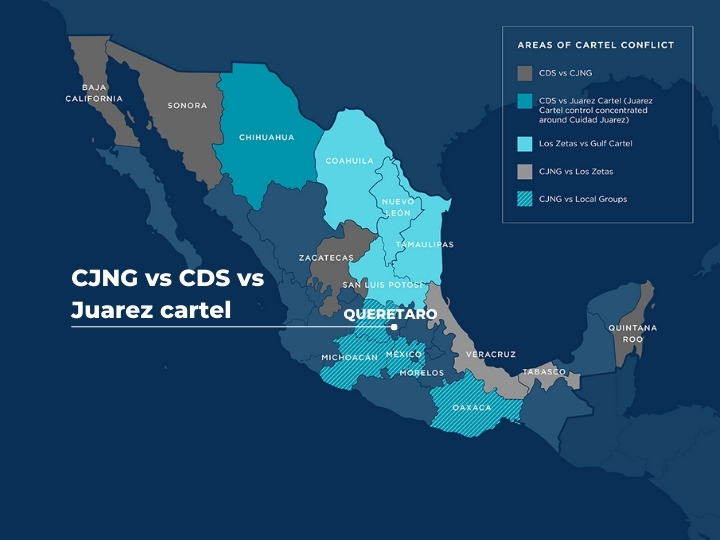 Risk of Encountering Cartel Violence in Queretaro